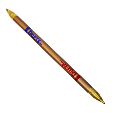 Musgrave Pencil Co Duet Grading Pen, Fine Point, Red/Blue, PK24 MUSDBUR